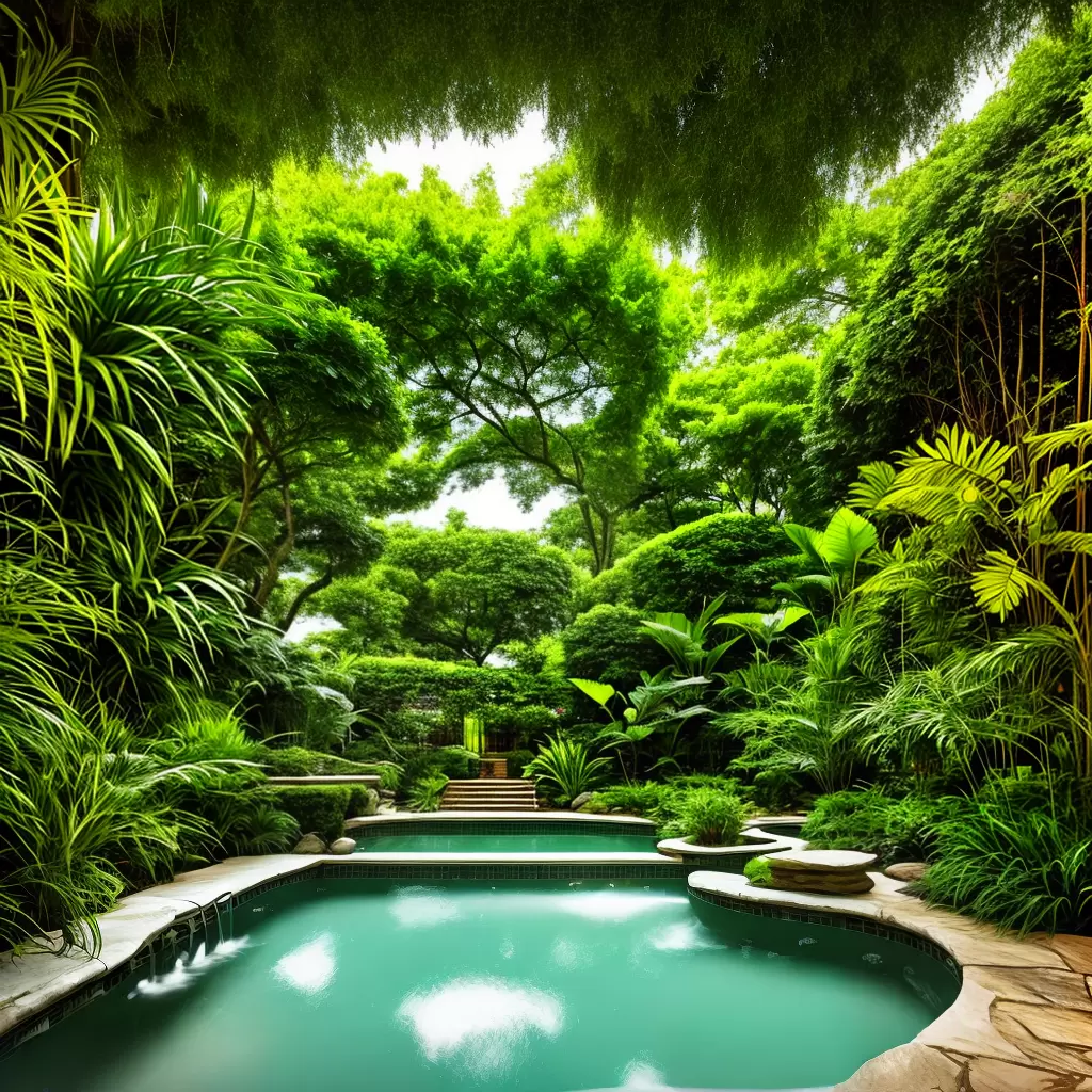 Fotos jardim interno verde feng shui