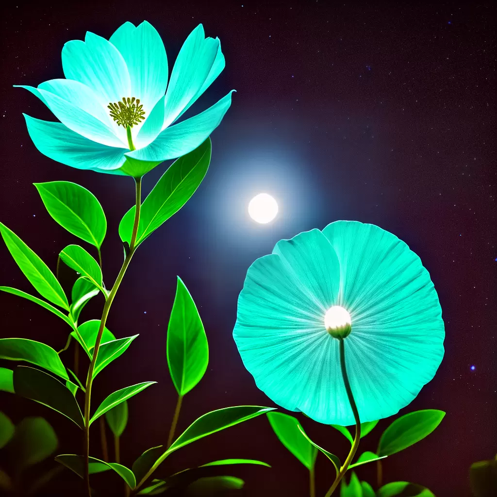 Fotos flor lua noite misterio