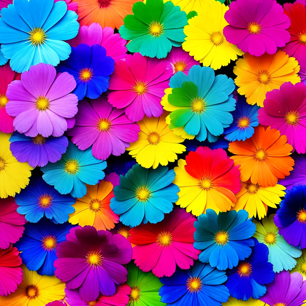 Fotos buque arco iris petalas coloridas