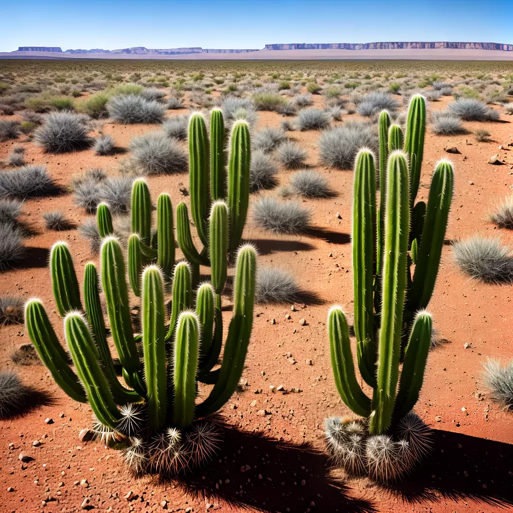 Fotos cacto solitario deserto seco raizes sobrevivencia