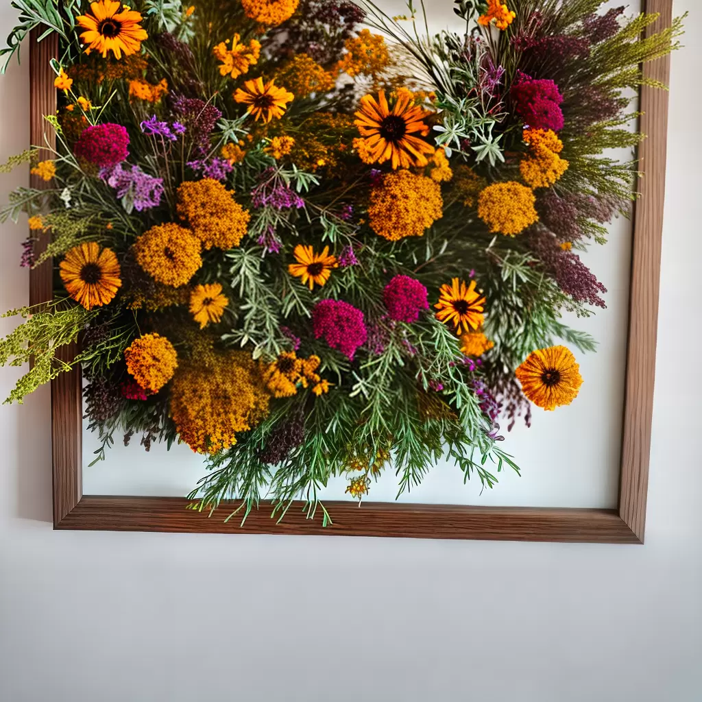 Fotos quadro flores secas madeira natureza