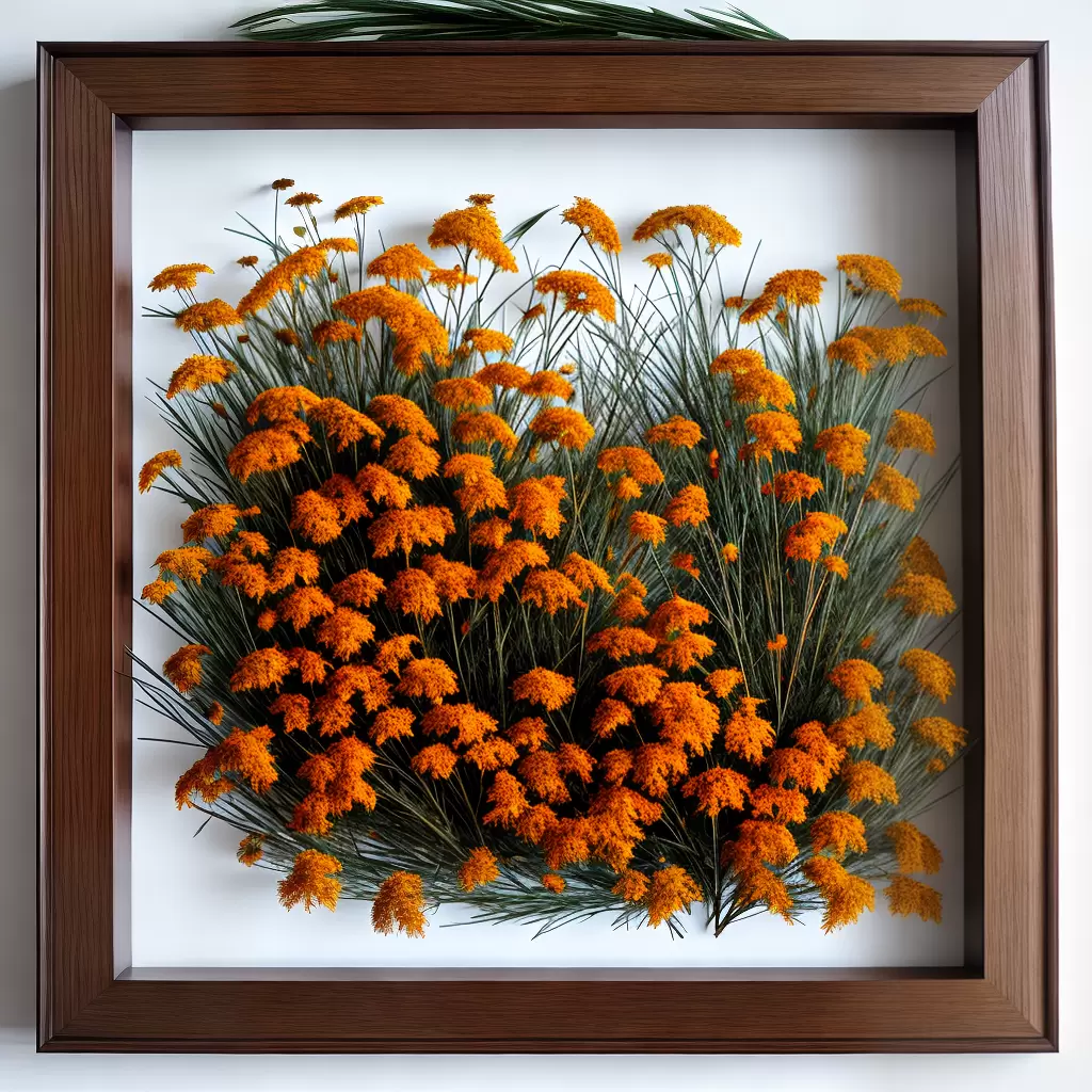 Fotos arte parede flores secas diy
