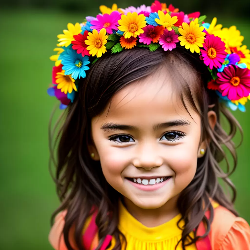 Fotos menina coroa flores criativa Fotos menina coroa flores criativa
