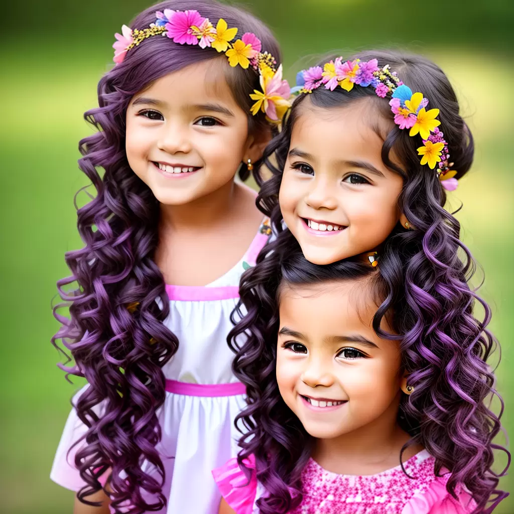 Fotos menina tiara floral sorriso fofo Fotos menina tiara floral sorriso fofo
