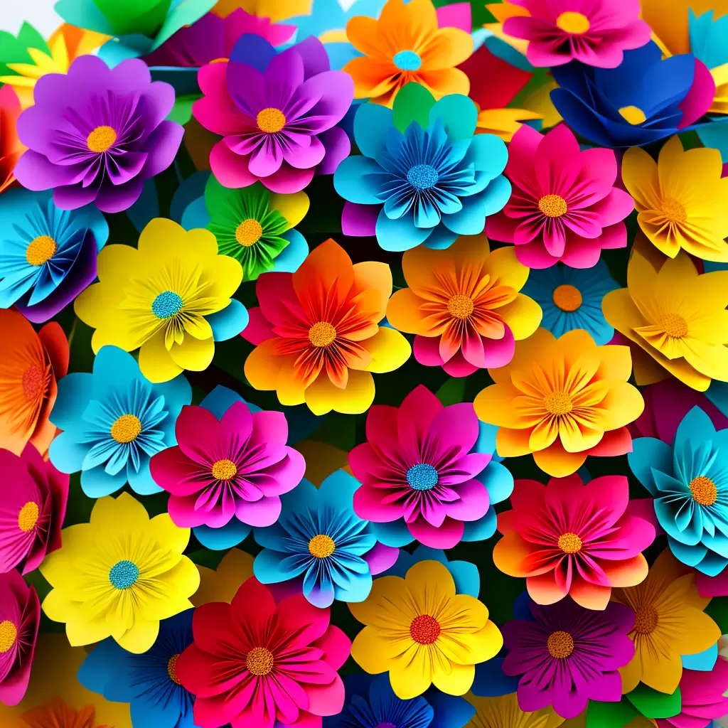 Fotos flores papel colorido indigena Fotos flores papel colorido indigena