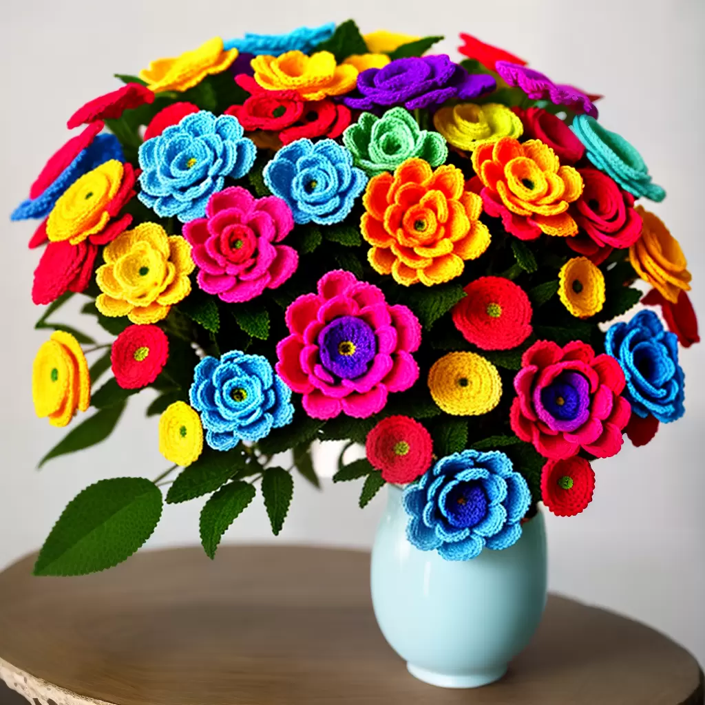 Fotos croche vaso flores passo a passo