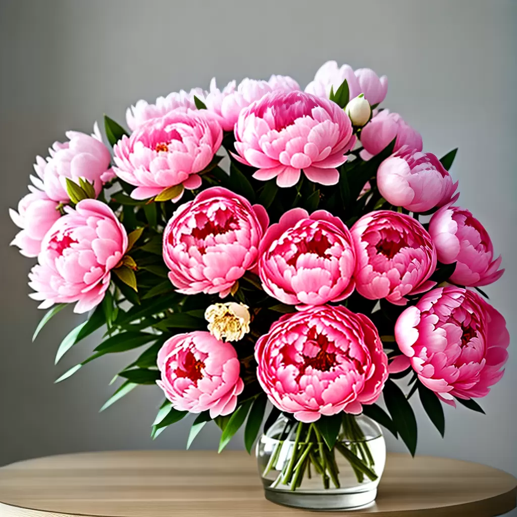 Fotos buque peonias rosa branco sala Fotos buque peonias rosa branco sala