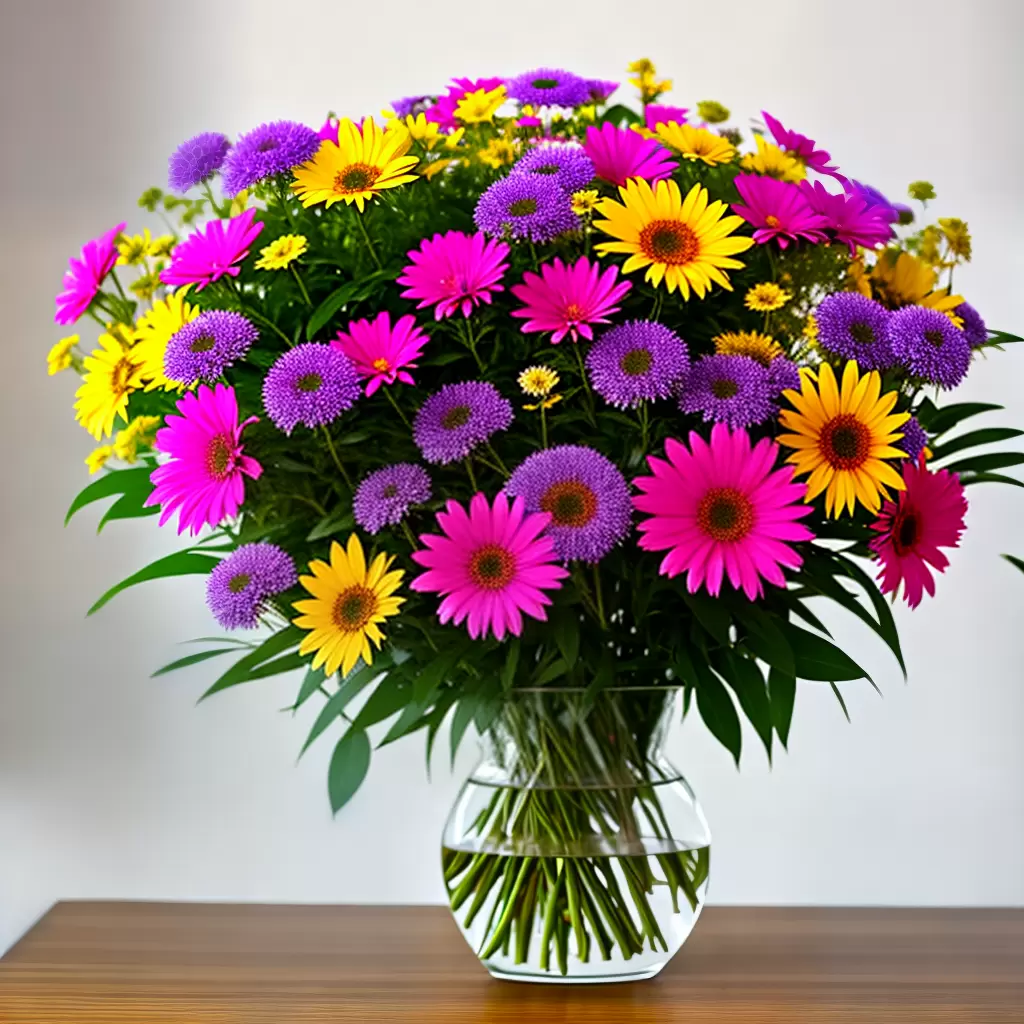 Fotos flores vibrantes vaso madeira Fotos flores vibrantes vaso madeira