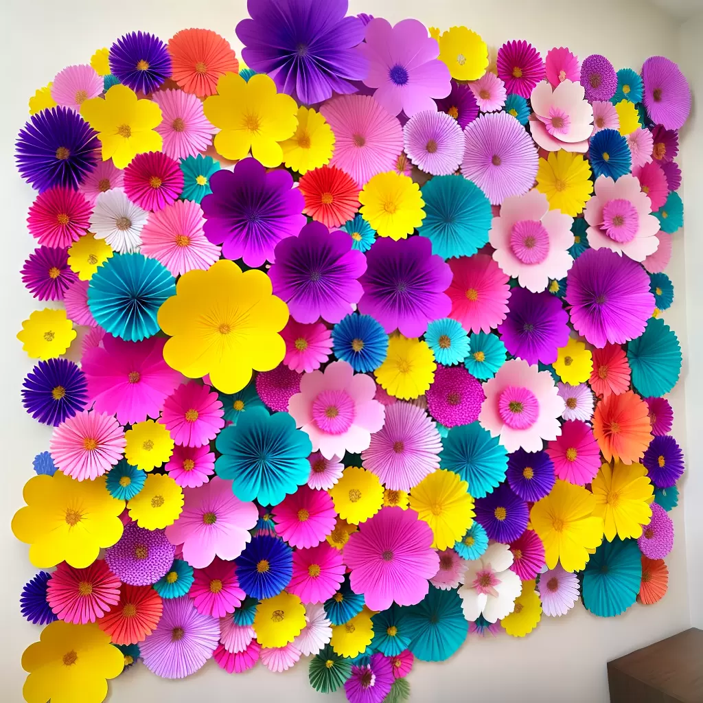 Fotos mural infantil flores papel cores Fotos mural infantil flores papel cores