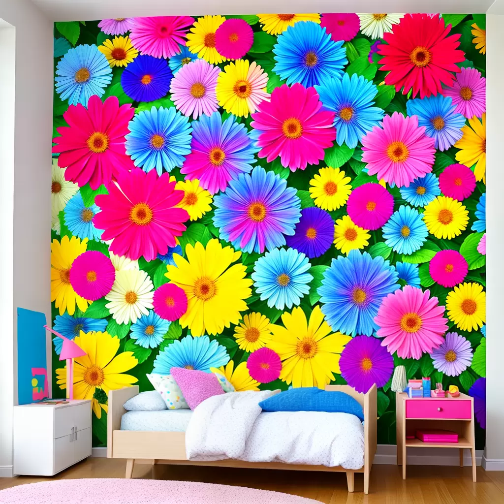 Fotos mural flores infantil divertido colorido Fotos mural flores infantil divertido colorido