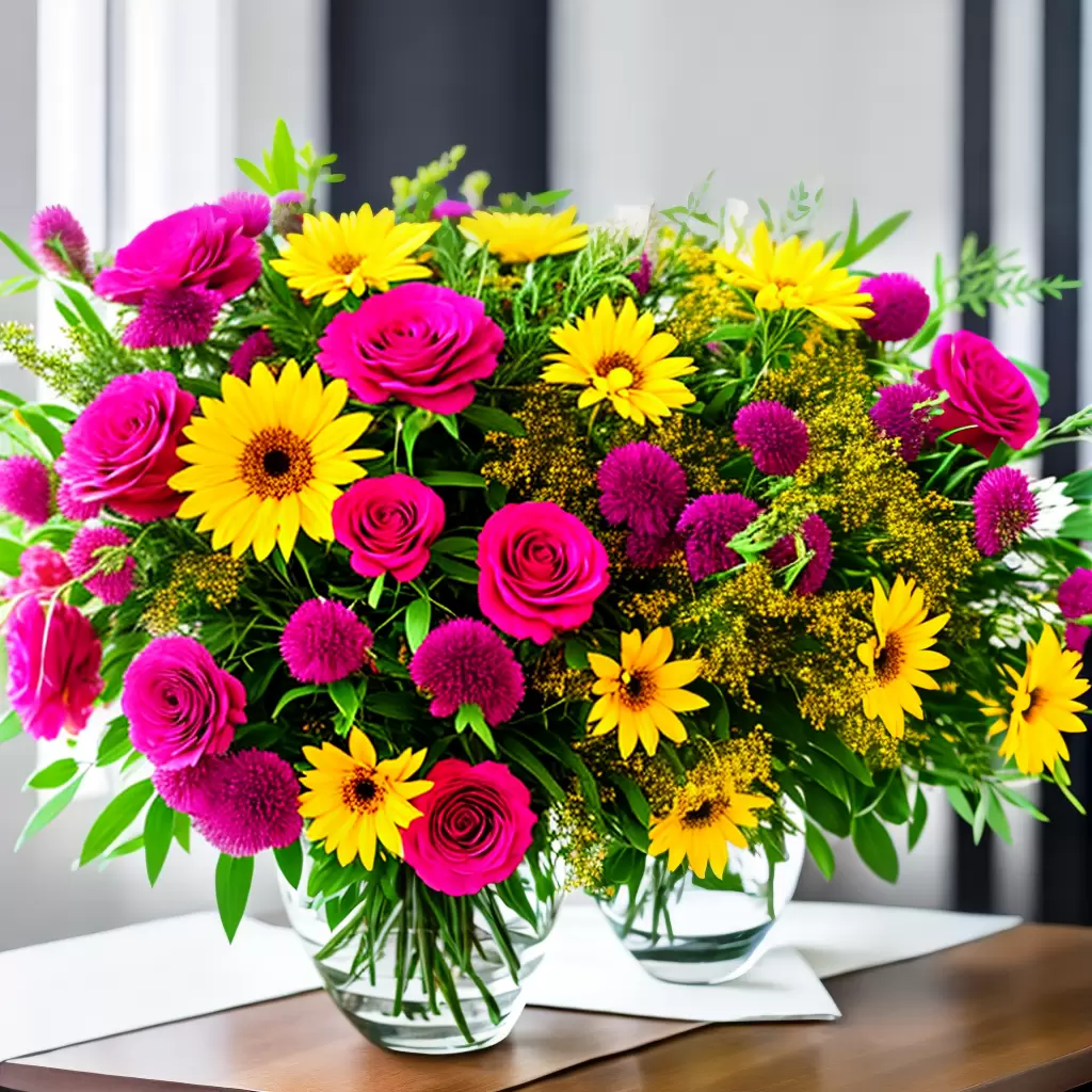 Fotos flores coloridas vaso decoracao festiva Fotos flores coloridas vaso decoracao festiva