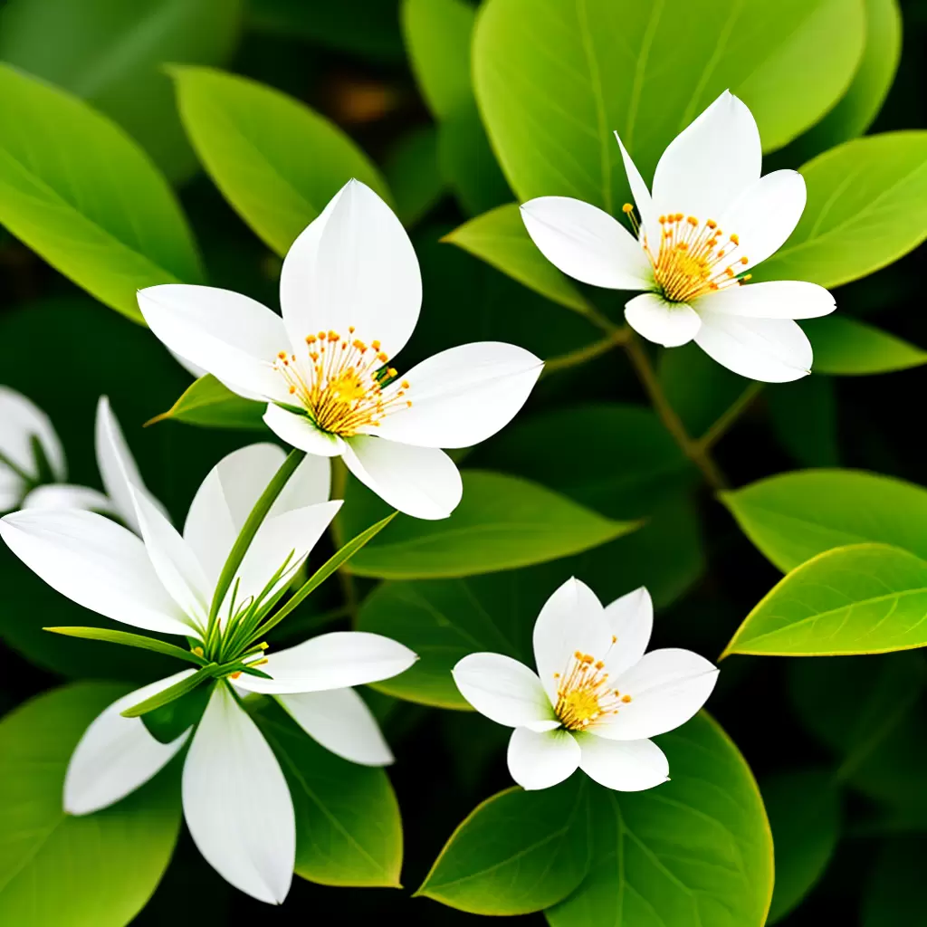 Fotos flor branca asa anjo folhagem verde