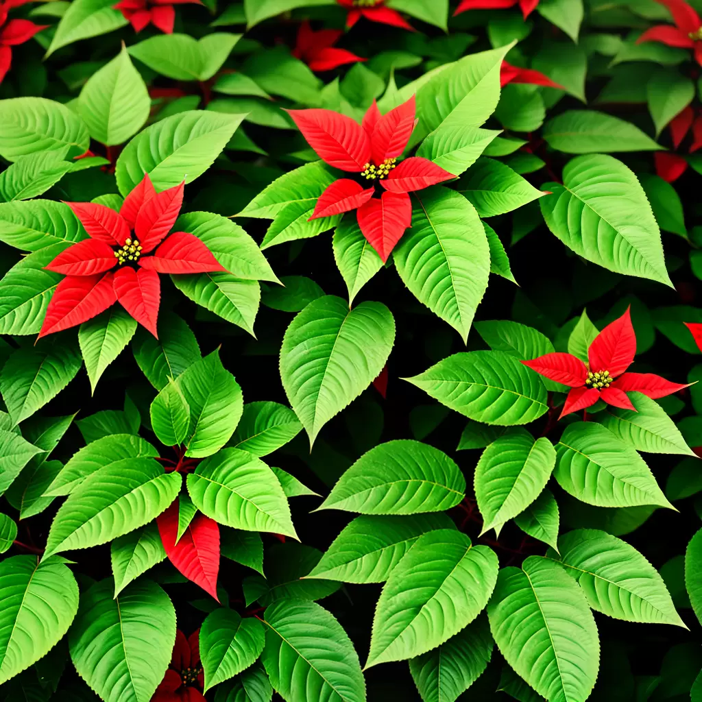 Fotos poinsettia vermelha folhas gotas sol