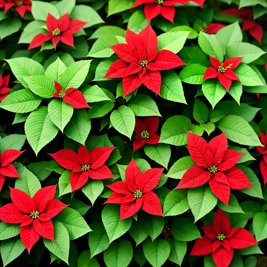 Fotos poinsettia vermelha verde natureza