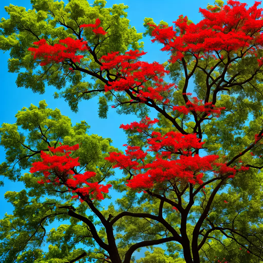 Fotos flor arvore fogo rara beleza
