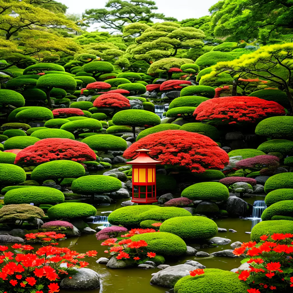 Fotos flor lanterna japonesa jardim folhagem