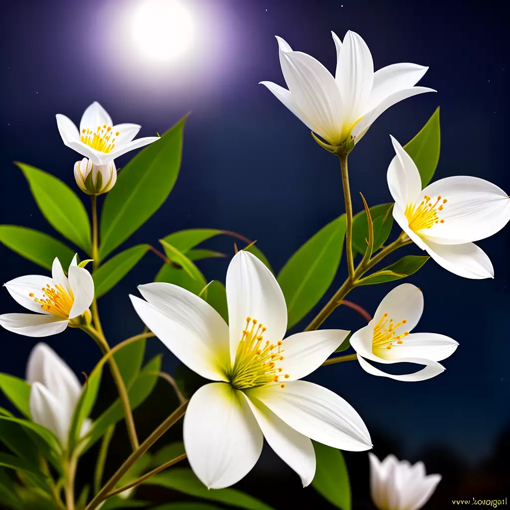 Fotos dama noite flor lua cultivo