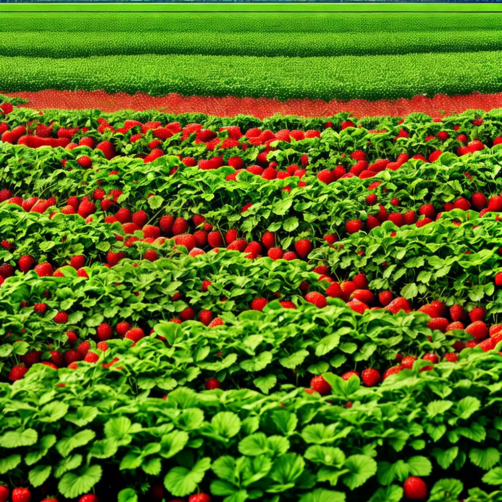 Fotos fazenda hidroponica morango vermelho