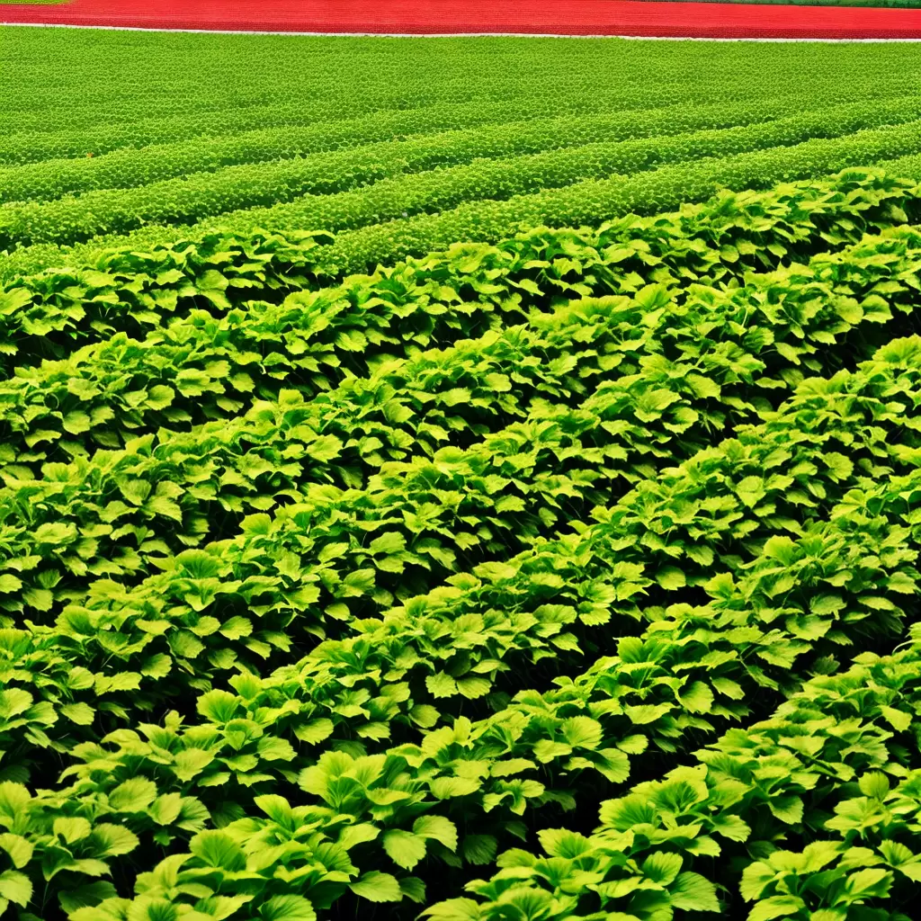 Fotos fazenda hidroponica morango verde
