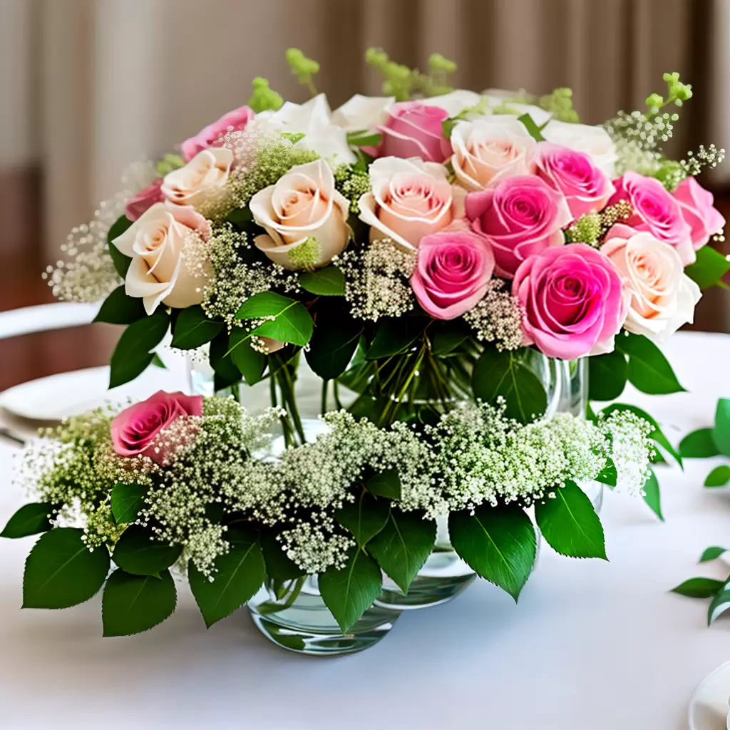 Fotos rosas rosa branco arranjo cristal