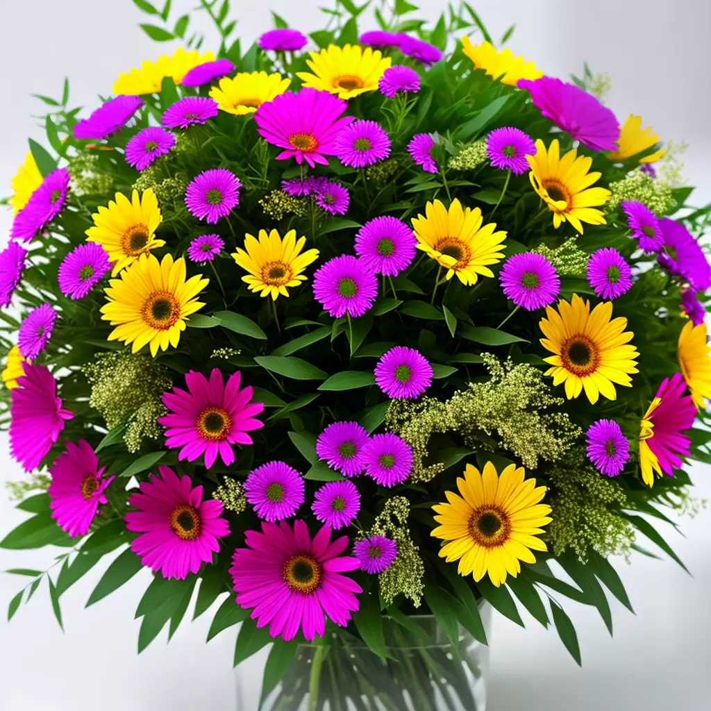 Fotos bouquet flores cores texturas vaso