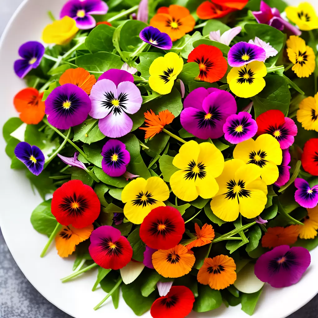Fotos salada colorida flores comestiveis Fotos salada colorida flores comestiveis