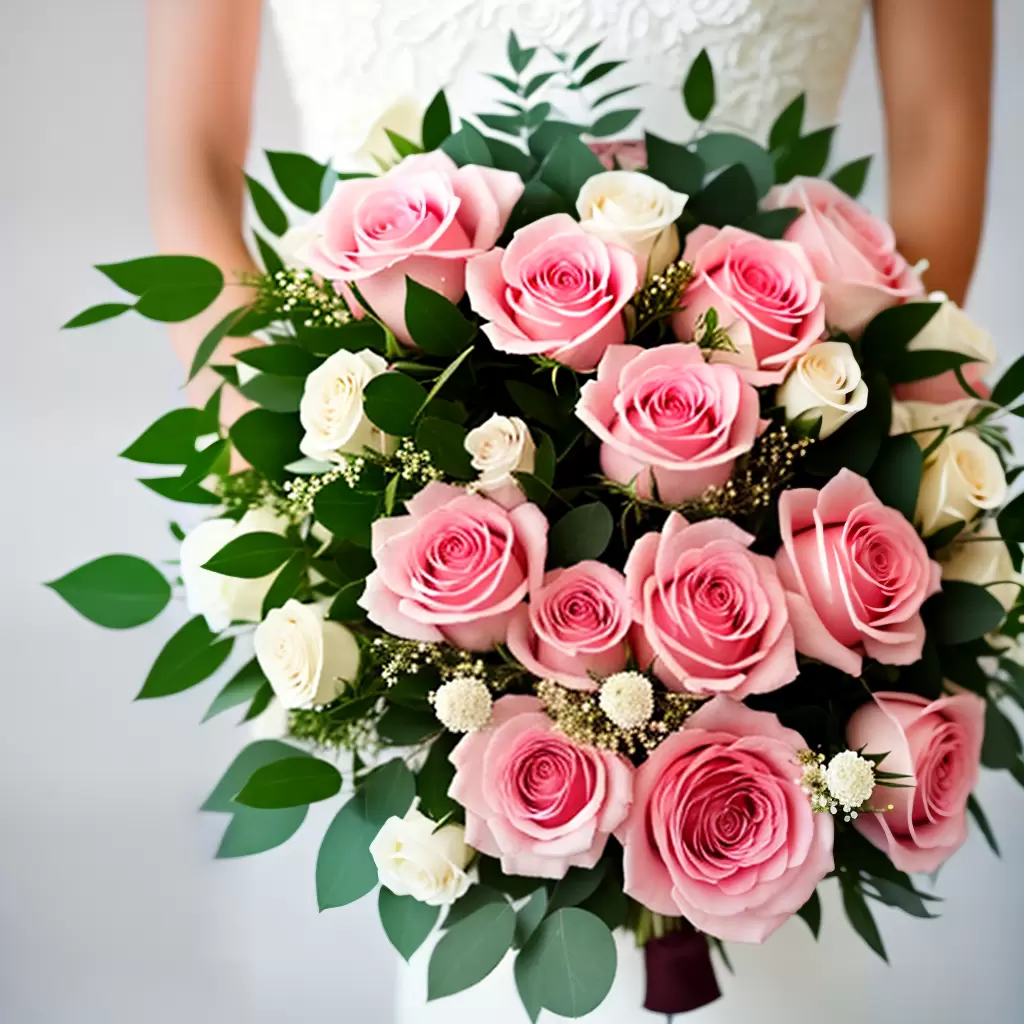 Fotos arranjo flores casamento diy rosas laco