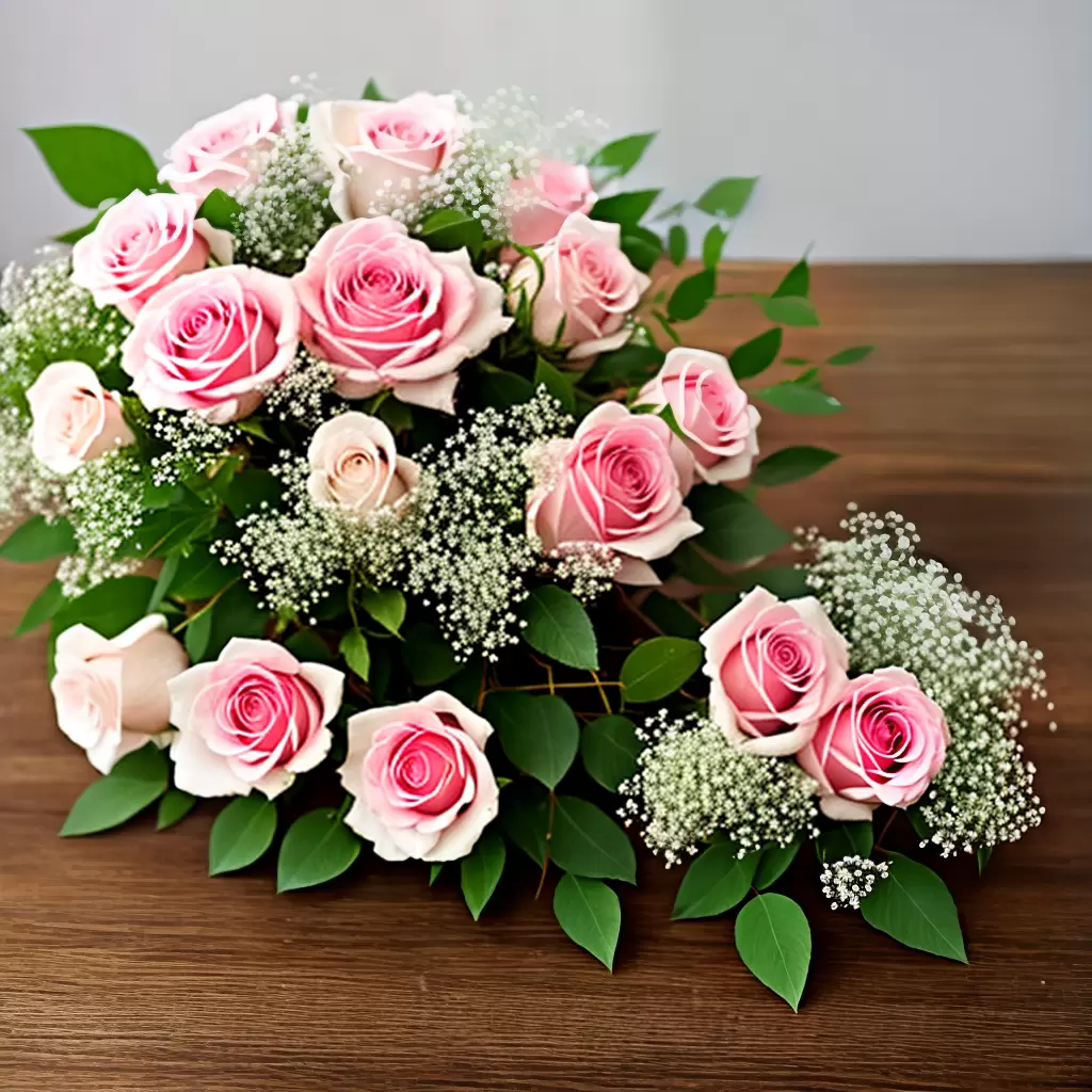 Fotos rosas romanticas mesa rustica