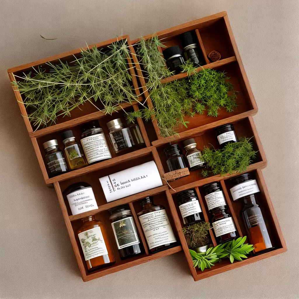 Fotos caixa ervas medicinais tinturas oleos