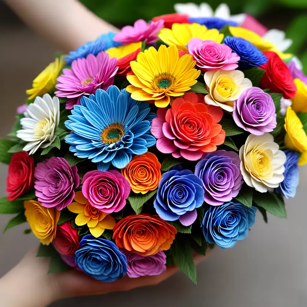 Fotos bouquet colorido artesanato festa