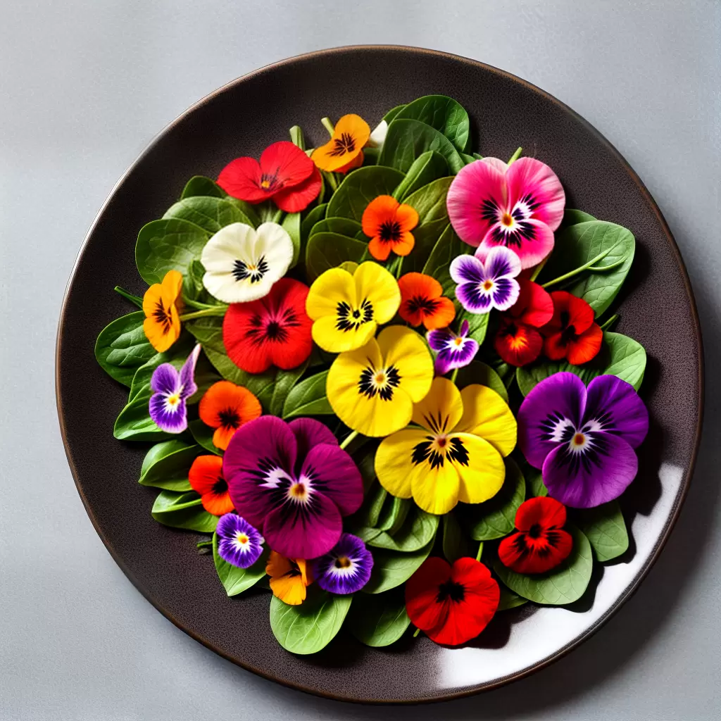 Fotos salada colorida flores comestiveis 1