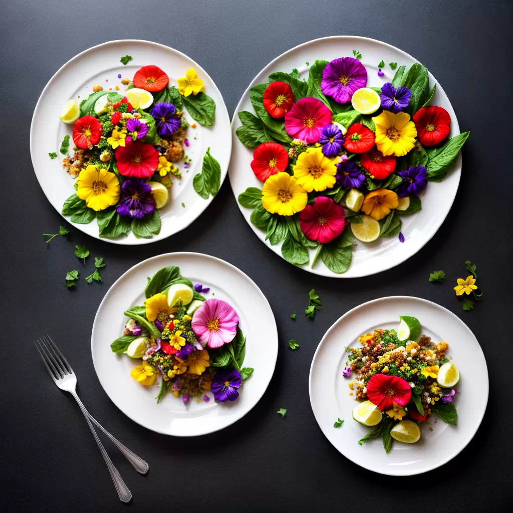 Fotos comida colorida flores comestiveis 2