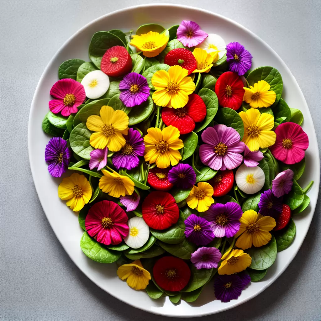 Fotos comida colorida flores comestiveis 3