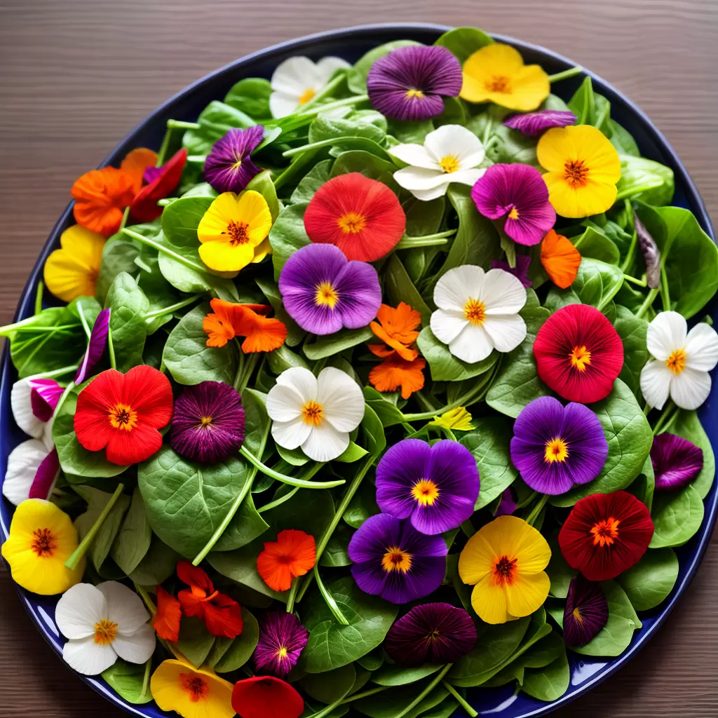 Fotos salada colorida flores comestiveis 3 Fotos salada colorida flores comestiveis 3