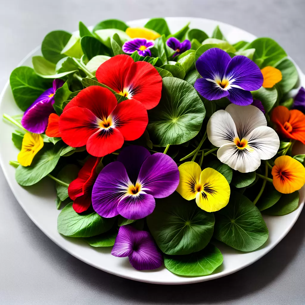 Fotos salada flores comestiveis cores vibrantes Fotos salada flores comestiveis cores vibrantes