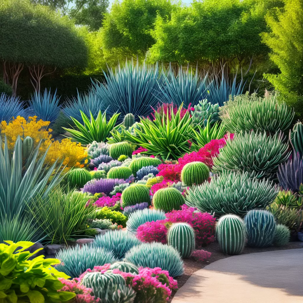 Fotos jardim suculentas cactos sol