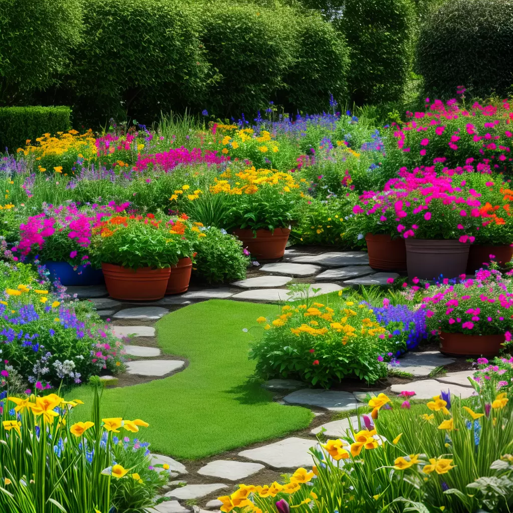 Fotos jardim flores coloridas regador luvas