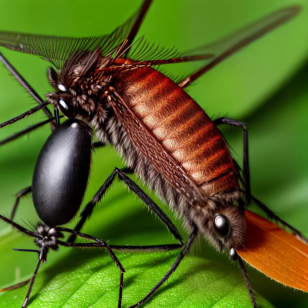 Fotos mosquito proboscide folha foco