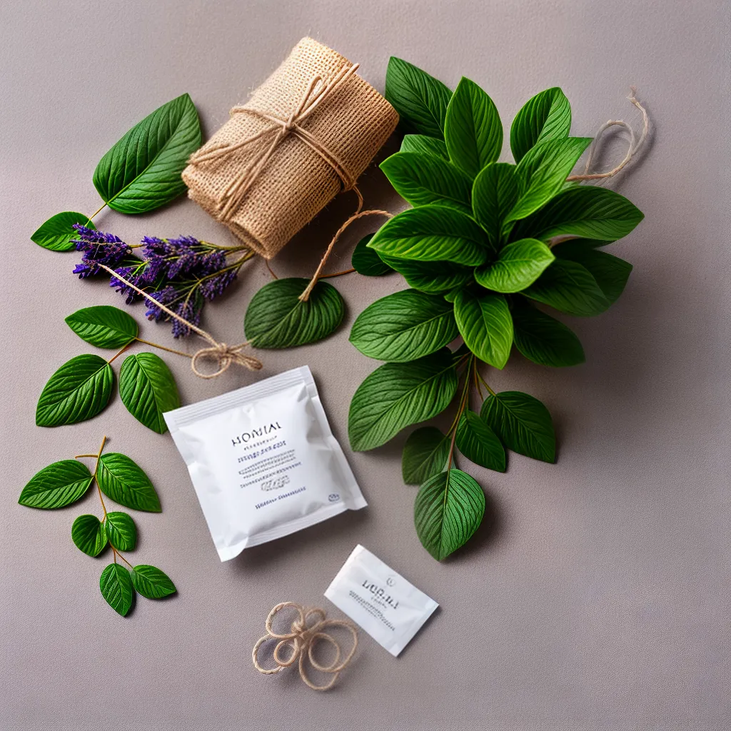 planta furos folhas sachets ervas