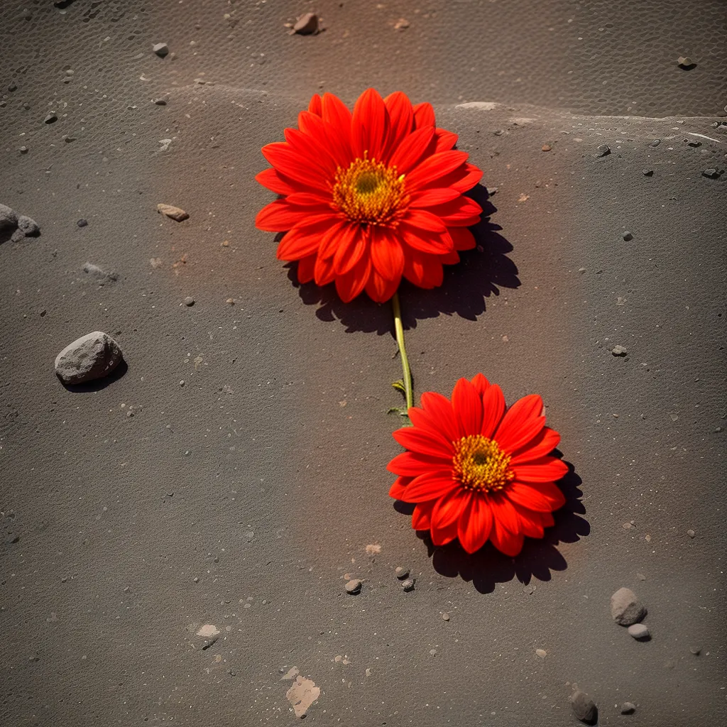flor vermelha marte vida espaco