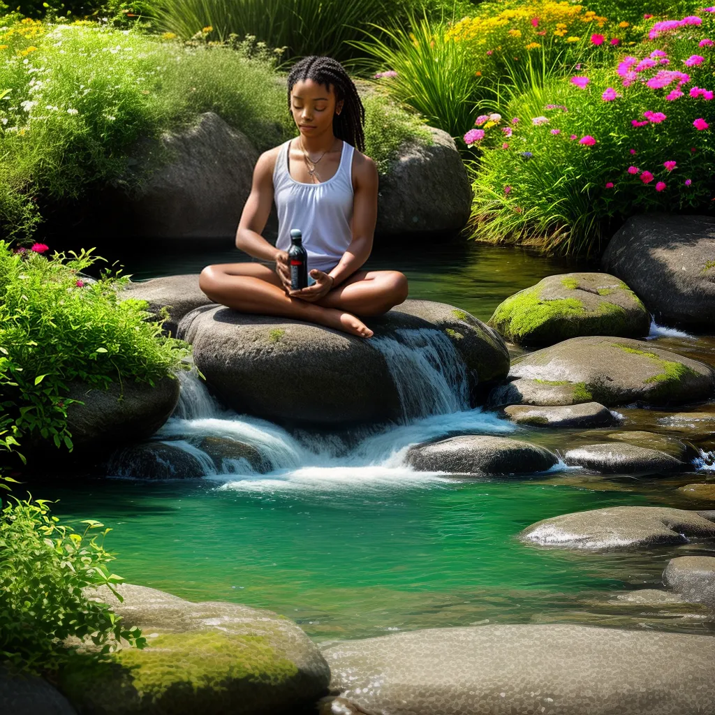 meditacao natureza flores agua terapia