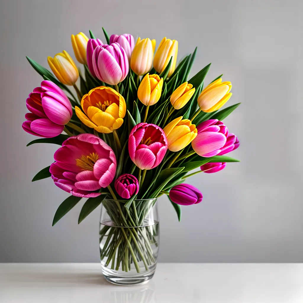 bouquet tulipas mesa branca interior