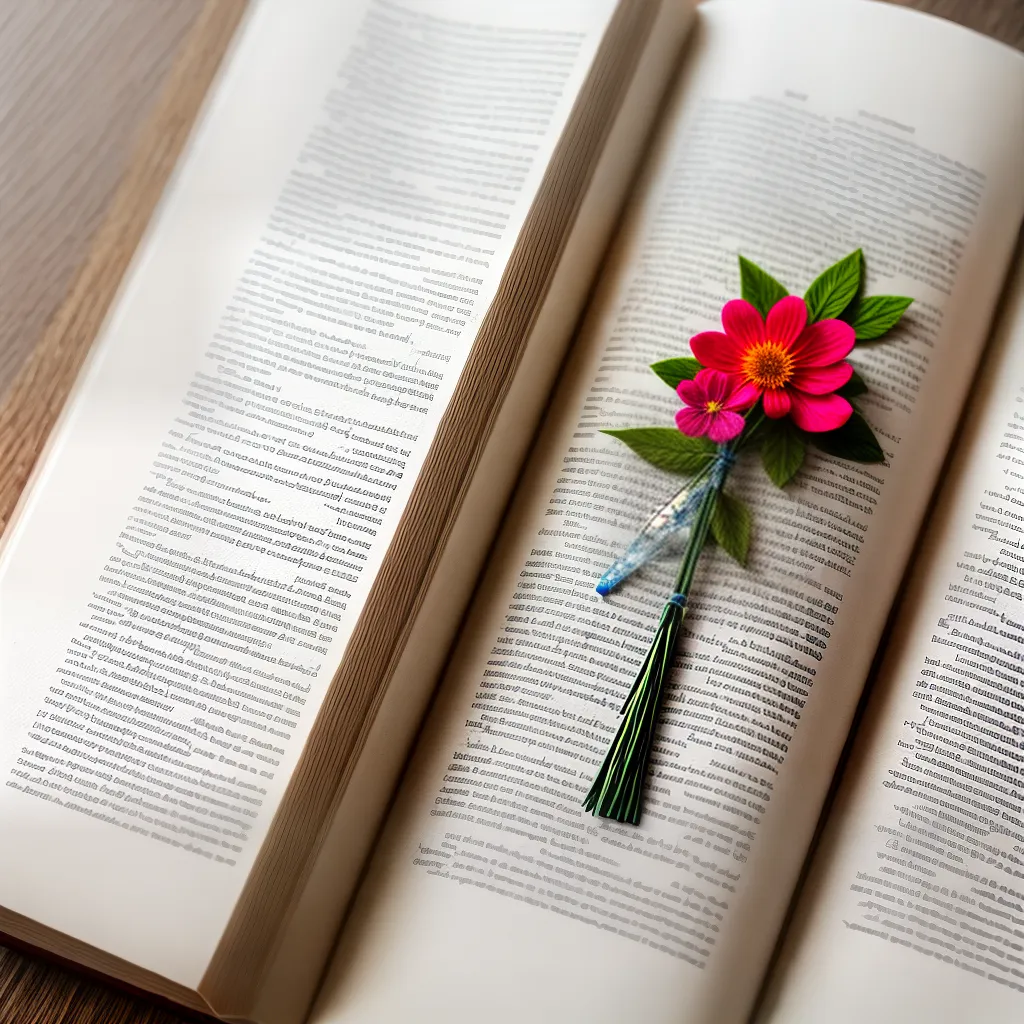 marcador livro flores secas
