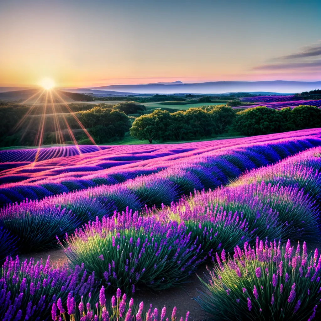 lavanda por do sol destilacao oleos