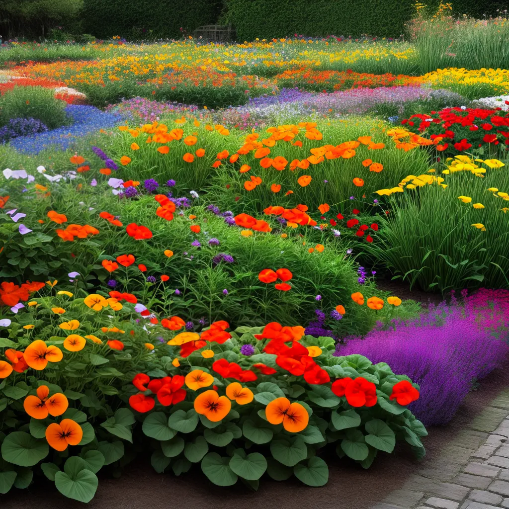 jardim flores comestiveis coloridas 1