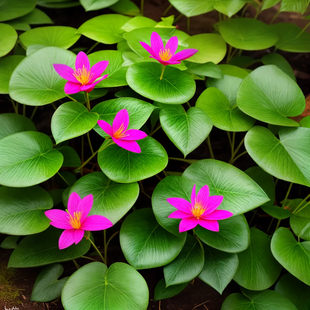 flor exotica colorida detalhes folhas