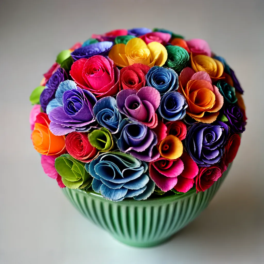 vaso petalas coloridas reutilizacao