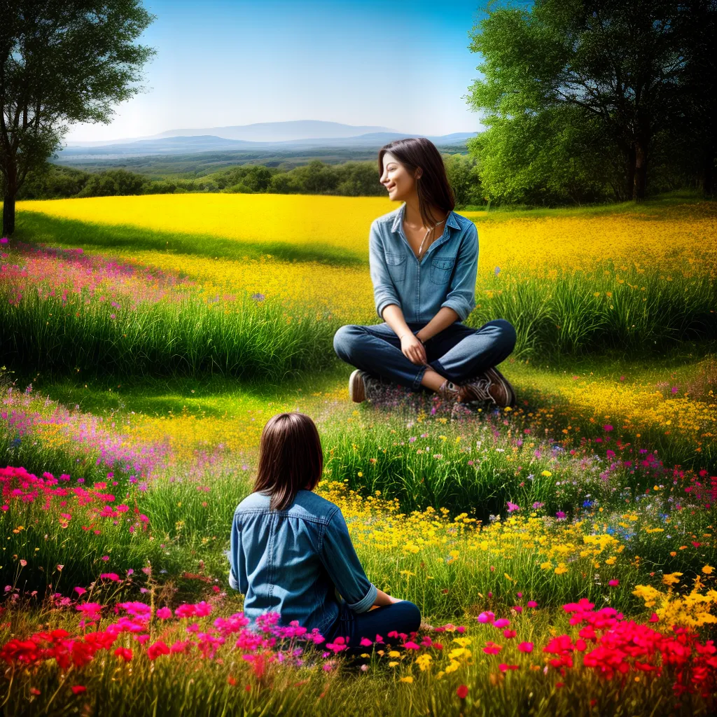 pessoa campo flores natureza sol
