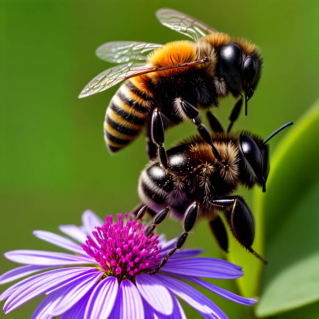 abelha coletando nectar polen flor