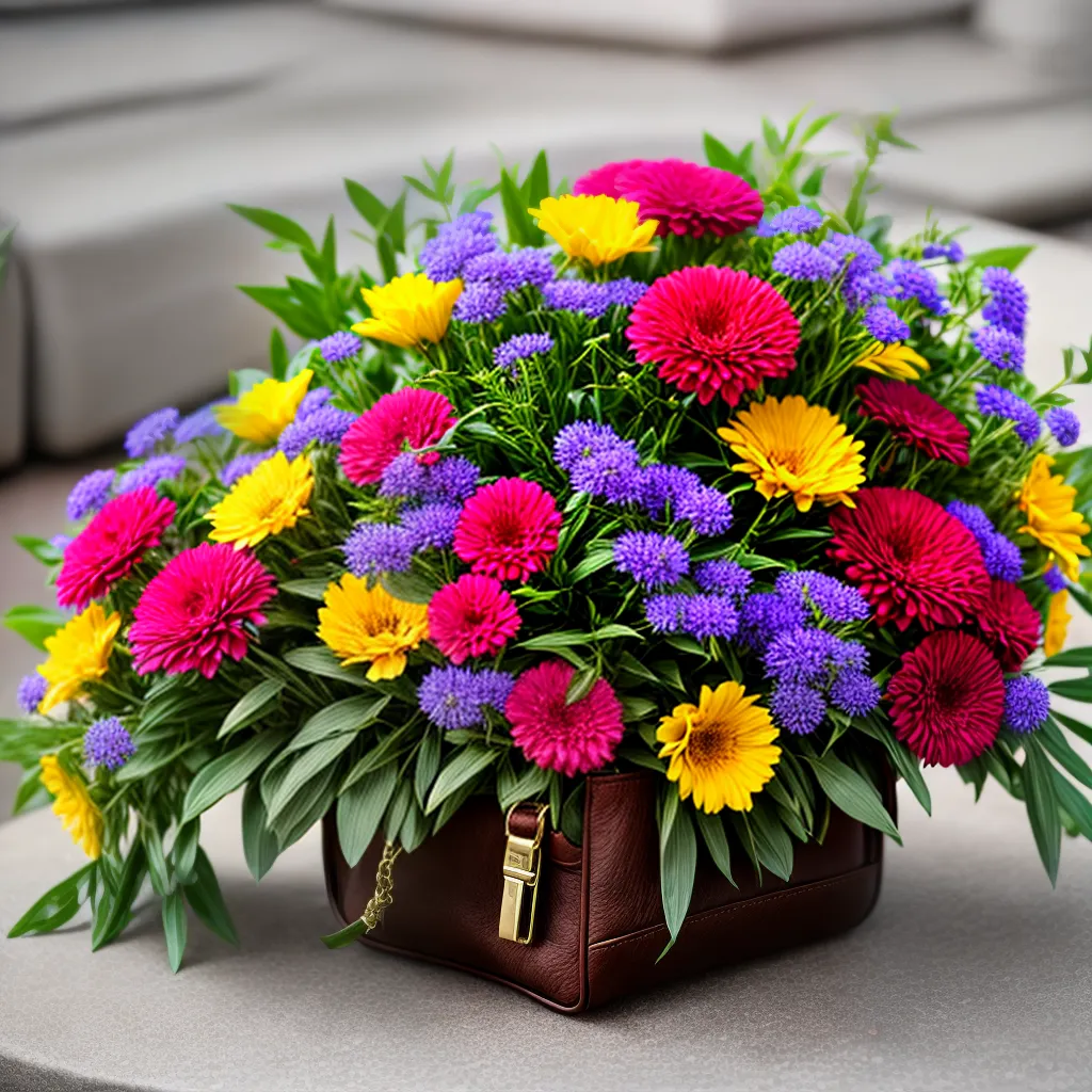 bouquet bolsa moda flores